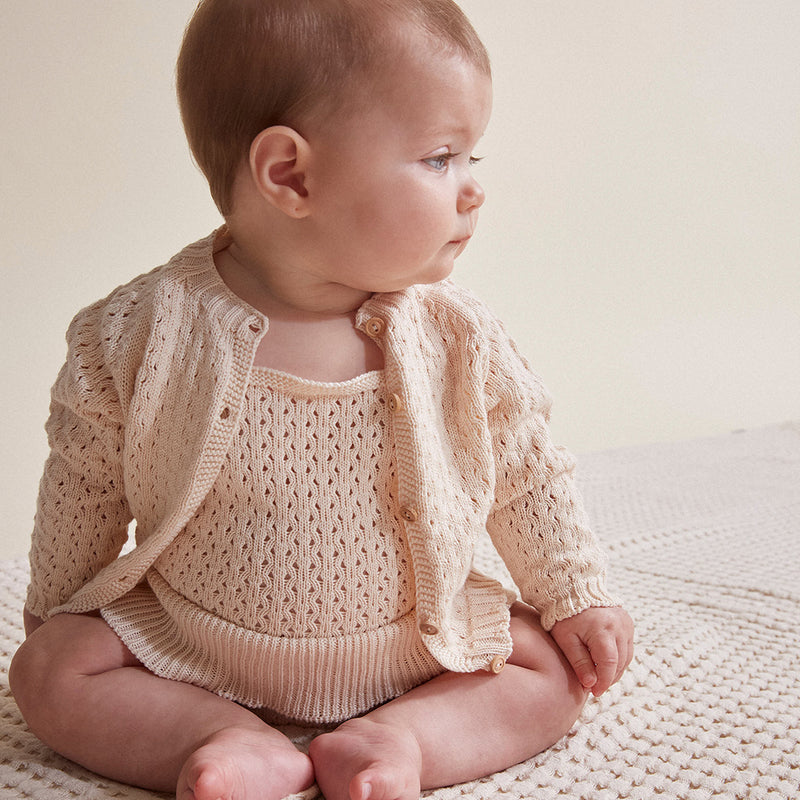 Baby Strickjacke Ivory