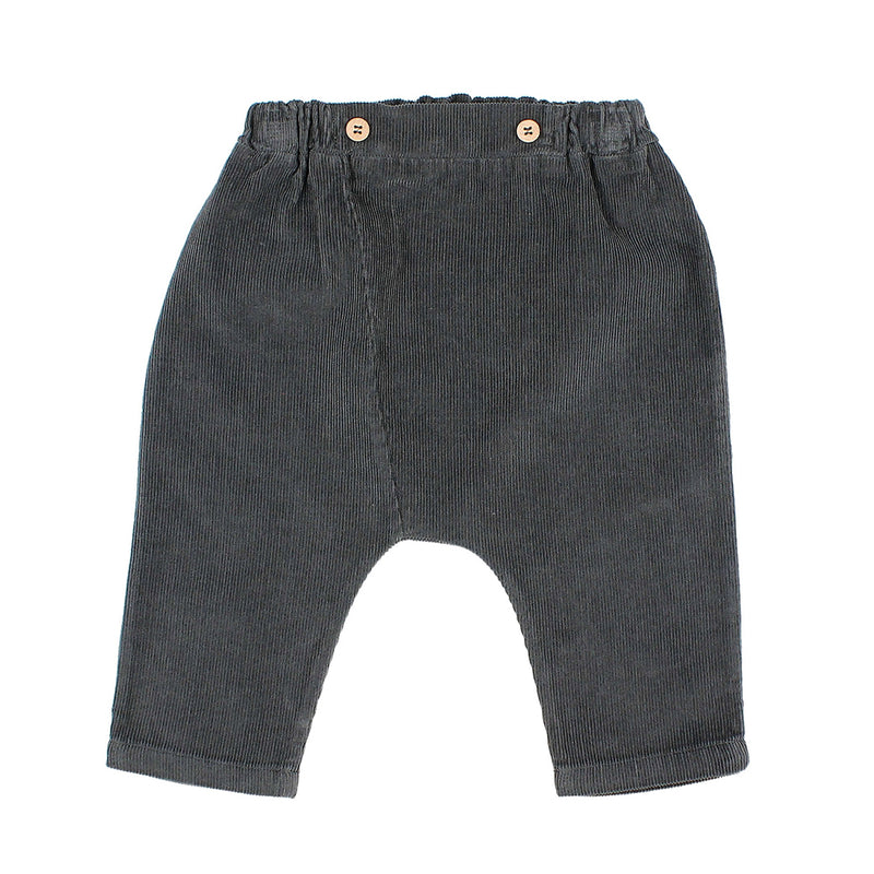 Baby Velour Feinkord-Hose Antracite