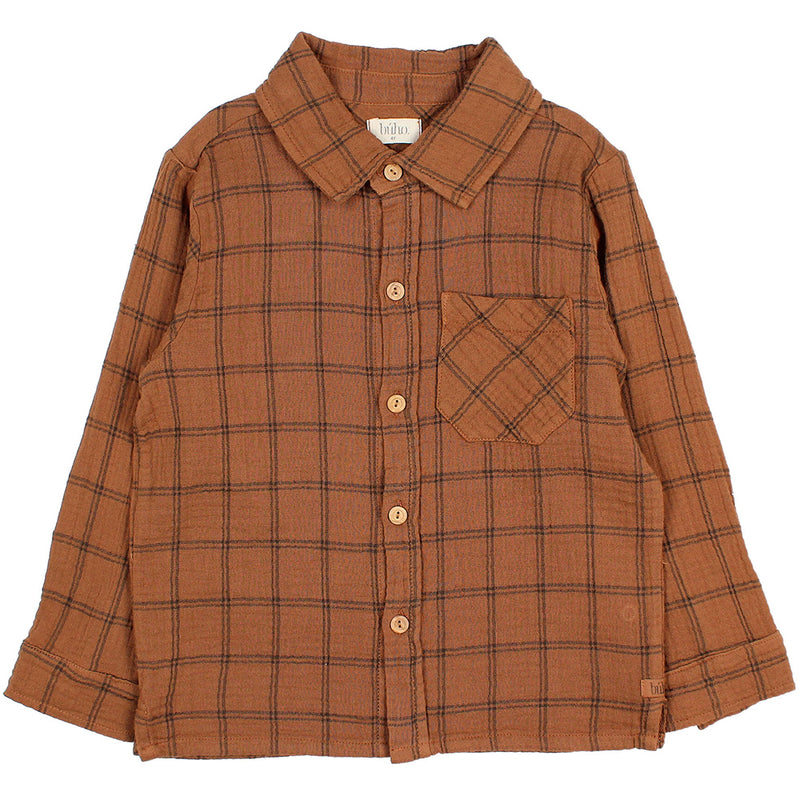 Kariertes Hemd Mountain Shirt Toffee