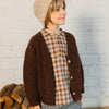 Wollstrickjacke Botonat Brownie