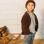 Wollstrickjacke Botonat Brownie