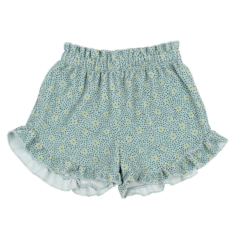 Frottee-Shorts Flower Dots Almond