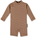Baby UV Badeanzug UPF50+ Chocolate Ribbed