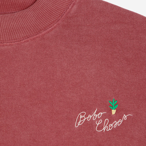 Bobo Choses Embroidery Mock-Neck Sweatshirt