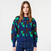 Multicolour Checked Jacquard Knitted Cardigan