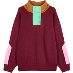 Bobo Choses Color Block Buttoned Neck Jumper
