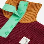 Bobo Choses Color Block Buttoned Neck Jumper