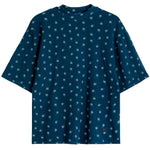 Floral Printed Mock-Neck T-Shirt