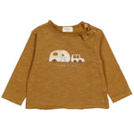 Baby Langarmshirt Adventure Ocre