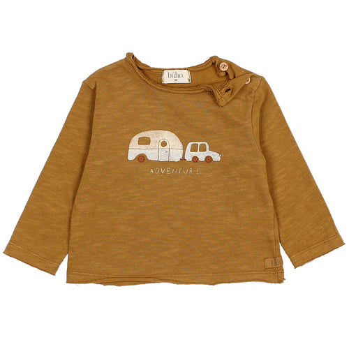Baby Langarmshirt Adventure Ocre