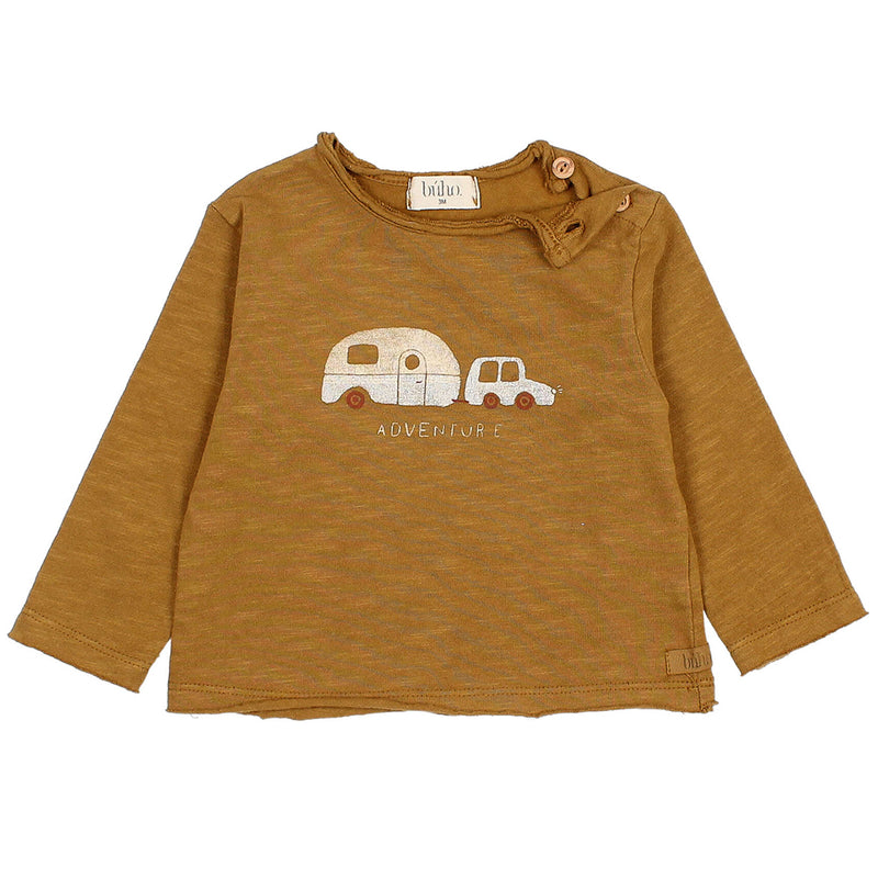 Baby Langarmshirt Adventure Ocre
