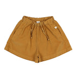 Soft Velour Skirt-Shorts Ocre