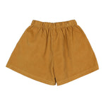 Soft Velour Skirt-Shorts Ocre