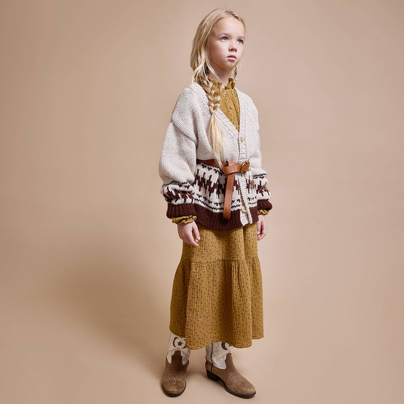 Fall Maxi Dress Ocre