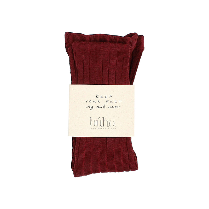 Ripp-Strumpfhose Tights Brugundy