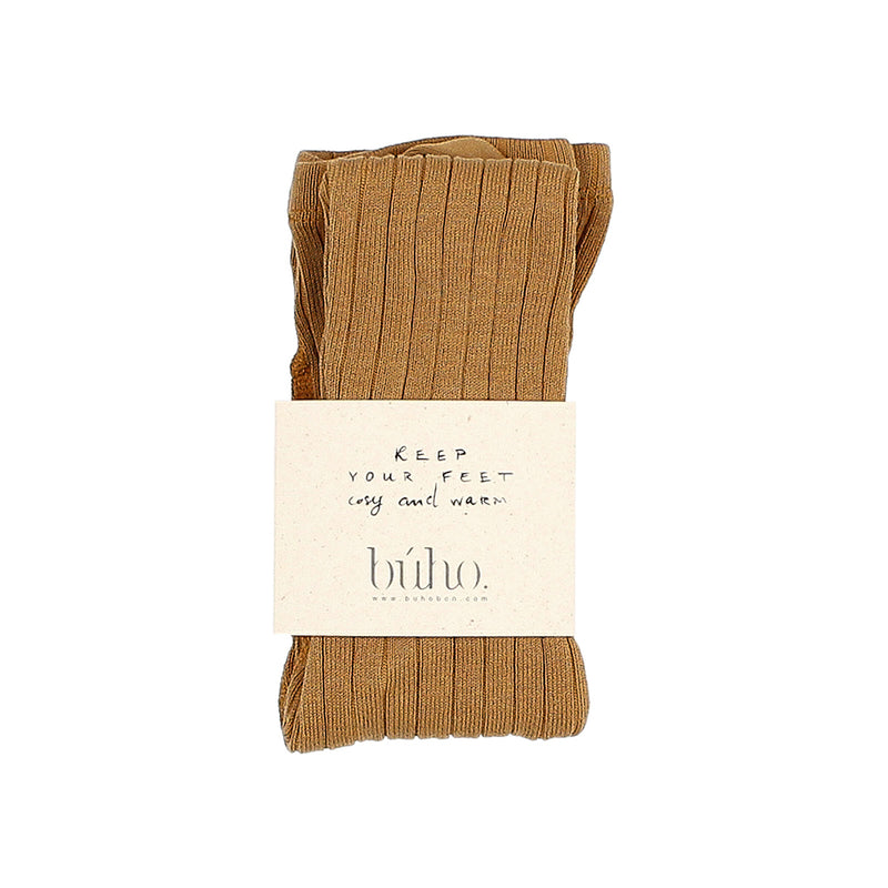 Ripp-Strumpfhose Tights Ocre