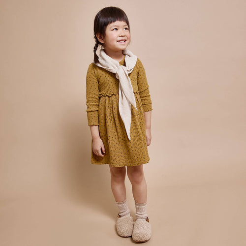 Fall Combi Dress Ocre