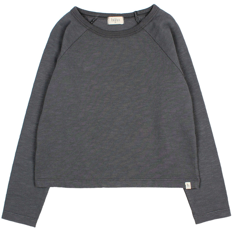 Langarmshirt Casual T-Shirt Antracite