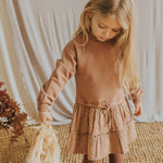Kleid Dots Combi-Dress Cocoa