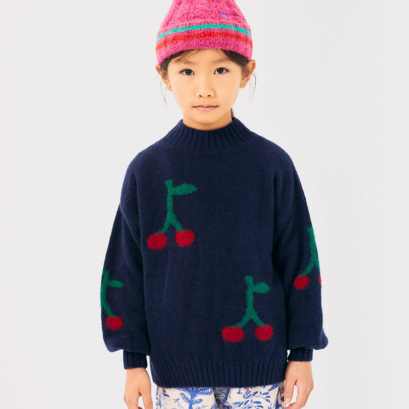 Bobo Cherry All Over Turtle Neck Jumper