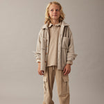 Soft Mélange Bamboo Shirt Jacket - Alghero Stone