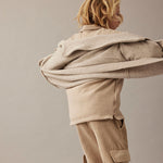 Soft Mélange Bamboo Shirt Jacket - Alghero Stone