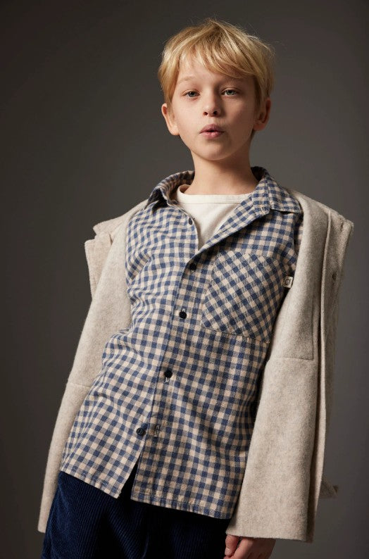 Soft Mélange Bamboo Shirt Jacket - Alghero Stone