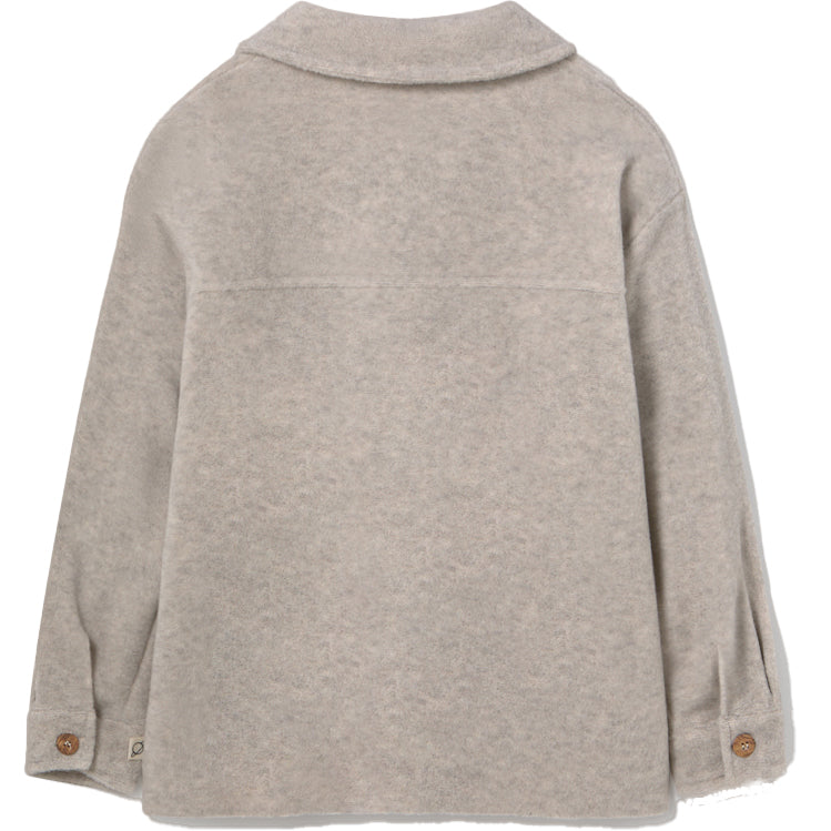 Soft Mélange Bamboo Shirt Jacket - Alghero Stone