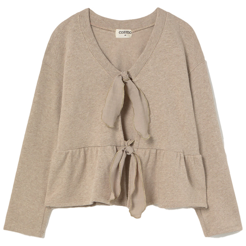 Soft Brushed Knit Cardigan Sweater - Annaba Stone
