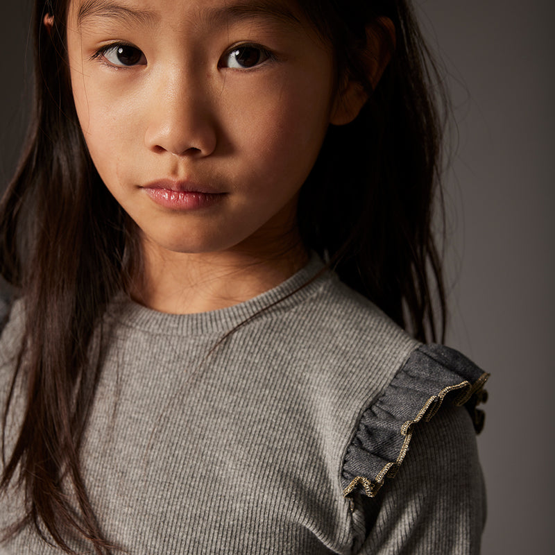 Soft Cotton Rib Sweater - Aruba Grey