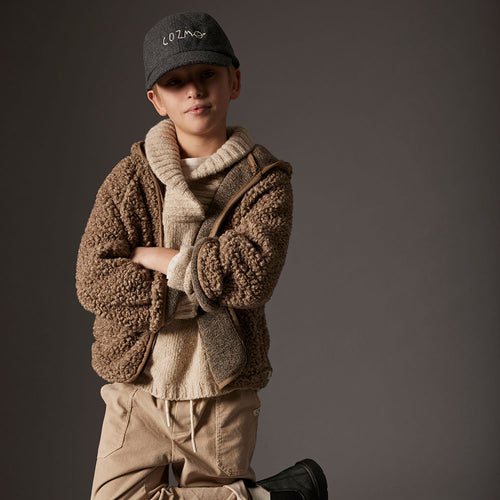 Mélange Sherpa Knit Jacket - Azores Taupe