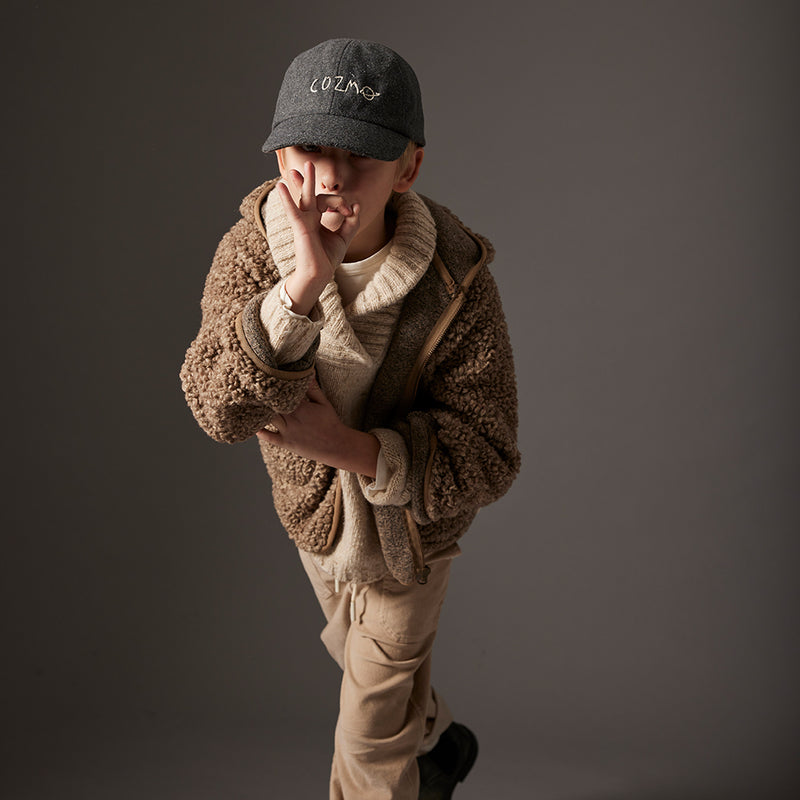 Mélange Sherpa Knit Jacket - Azores Taupe