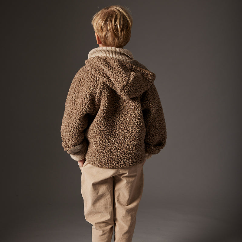 Mélange Sherpa Knit Jacket - Azores Taupe