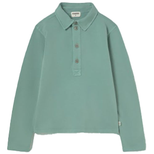 Organic Cotton Fleece Collar Sweatshirt - Cali Artic Blue