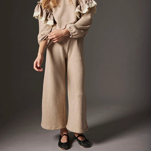 Soft Brushed Knit Wide Pants - Elena Stone