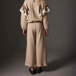 Soft Brushed Knit Wide Pants - Elena Stone