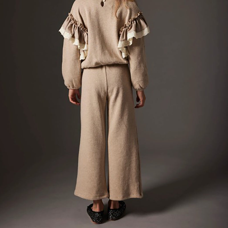 Soft Brushed Knit Wide Pants - Elena Stone