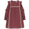 Bloom Textured Dress - Genovak Burgundy