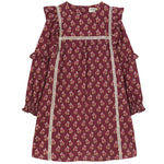 Bloom Textured Dress - Genovak Burgundy
