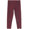 Organic Cotton Animal Print Fleece Leggings Red Velvet