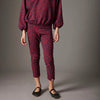 Organic Cotton Animal Print Fleece Leggings Red Velvet