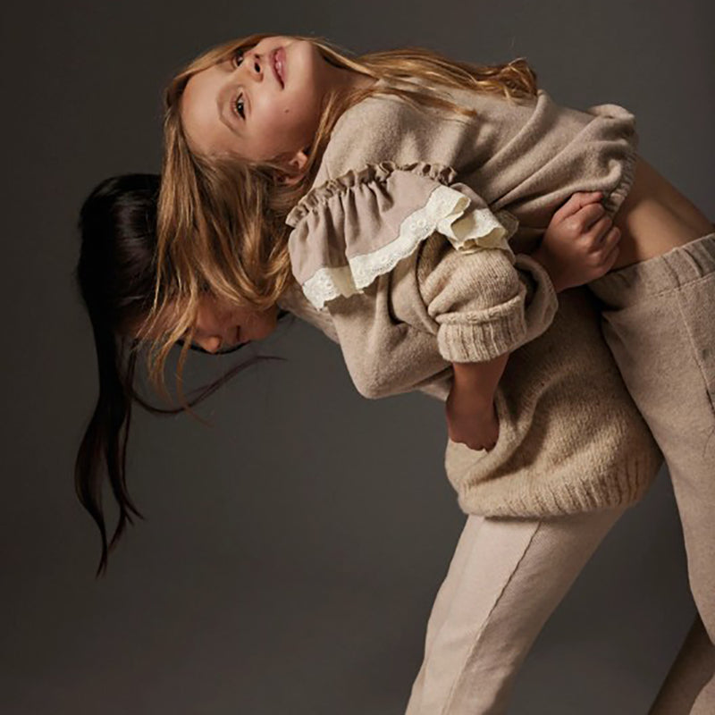 Soft Brushed Knit Sweater - Licata Stone
