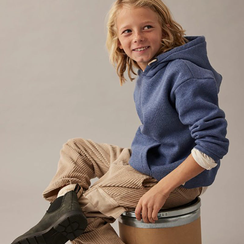 Mélange Fleece Hooded Sweatshirt - Orlando Chambray
