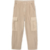 Organic Cotton Wide Corduroy Cargo Pants - Salem Stone