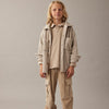 Organic Cotton Wide Corduroy Cargo Pants - Salem Stone