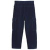 Organic Cotton Denim Corduroy Cargo Pants - Salem Navy