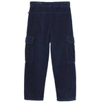 Organic Cotton Denim Corduroy Cargo Pants - Salem Navy