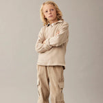 Soft Brushed Knit Sweater - Timor Stone