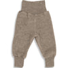 Wollfleece Hose Walnuss Melange