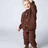 Wollfleece Hose Zimt Melange
